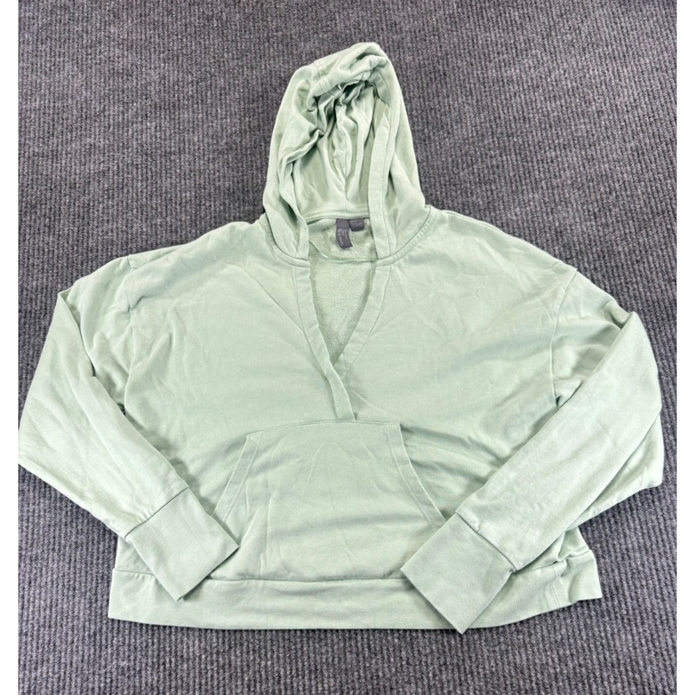 Sweaty Betty London Mint Green V-Neck Crop Hoodie Size 10